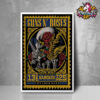 Guns N Roses Summer Tour 2025 Poster For Show Tonight In Bangkok TH On May 13 Poster Home Decor Canvas