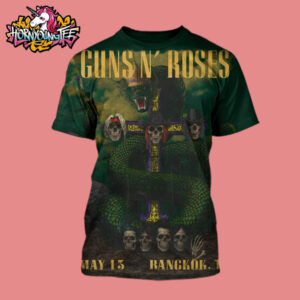 Guns N Roses Summer Tour 2025 Poster For Show Tonight In Bangkok TH On May 13 All Over Print Shirt