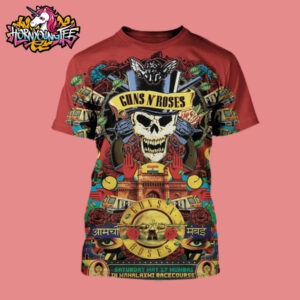 Guns N Roses Summer Tour 2025 Show At Mahalaxmi Race Course In Mumbai On May 17 2025 Event Poster For Show All Over Print Shirt