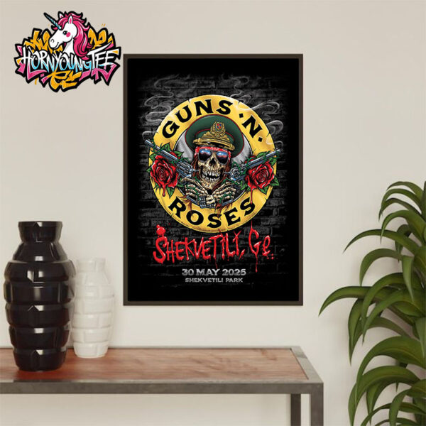 Guns n Roses Summer Tour 2025 Venue Poster Show Tonight At Shekvetili Park On May 30 2025 In Shekvetili GE Poster Home Decor Canvas