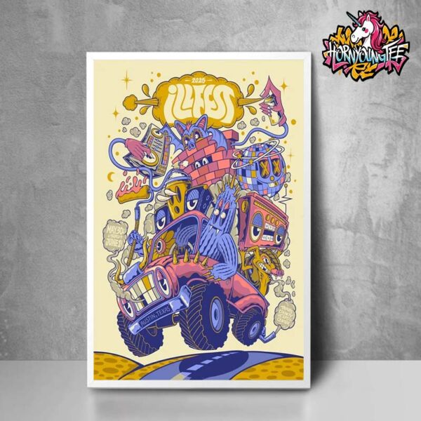 ILL Fest 2025 Official Poster Show Held At Travis County Exposition Center On May 30 2025 In Austin TX Poster Home Decor Canvas