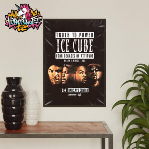 Ice Cube North America Tour 2025 Truth To Power Four Decades Of Attitude At Barclays Center On September 4 2025 In Brooklyn Poster Home Decor Canvas