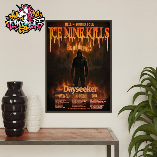 Ice Nine Kills The Hell Of A Summer Tour Setlists Artis Schedule Cities Tour Dates Poster Home Decor Canvas