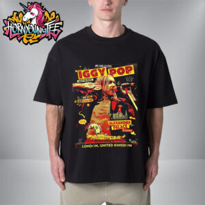 Iggy Pop Official Venue Poster For Show God Save The King Live At The Alexandra Palace In London UK On May 28 2025 Unisex T-Shirt