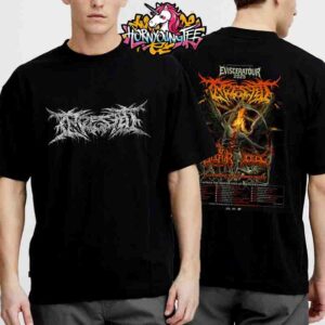 Ingested Band Eviscera Tour 2025 With Cell And Ov Sulfur Across USA And Canada Schedule Tour Dates Unisex T-Shirt Two Sides