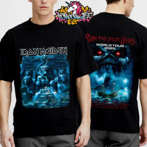 Iron Maiden Merchandise Schedule For Run For Your Lives World Tour 2025 Powerslave Mariner 2025 Unisex T-Shirt Two Sides