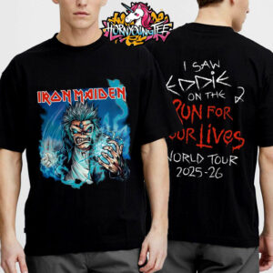 Iron Maiden Run For Your Lives Merchandise For World Tour 2025-26 Unisex T-Shirt Two Sides
