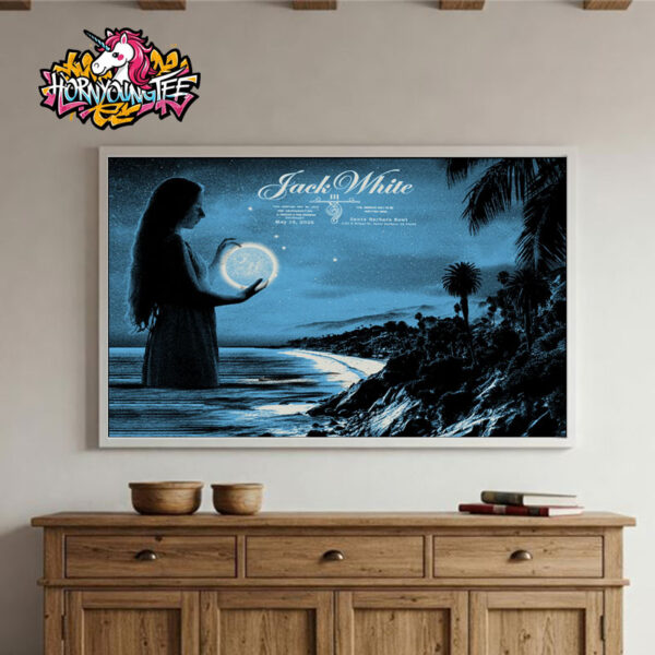 Jack White Poster For Show Tonight At Santa Barbara Bowl In Santa Barbara CA On May 15 2025 Poster Home Decor Canvas Horizontal