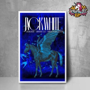Jack White The No Name Tour 2025 Event Poster For Show Tonight At Mission Ballroom In Denver CO On May 8 2025 Poster Home Decor Canvas
