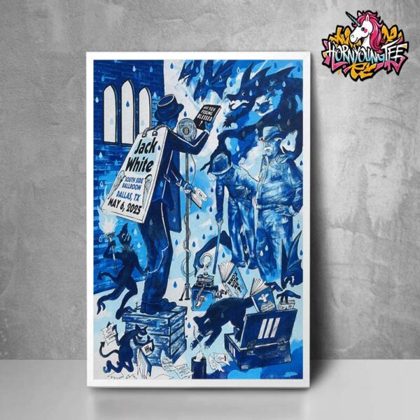Jack White The No Name Tour 2025 Live Concert At South Side Ballroom On May 6 2025 In Dallas TX Exclusive Poster Design For Show Poster Home Decor Canvas
