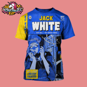 Jack White With Bell And The Vertigo Waves The No Name Tour 2025 On May 4 2025 At The Moody Theater In Austin TX All Over Print Shirt