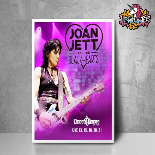 Joan Jett And The Blackhearts Music Show At House Of Blues In Las Vegas On June 2025 Performing Five Nights Residency Poster Home Decor Canvas