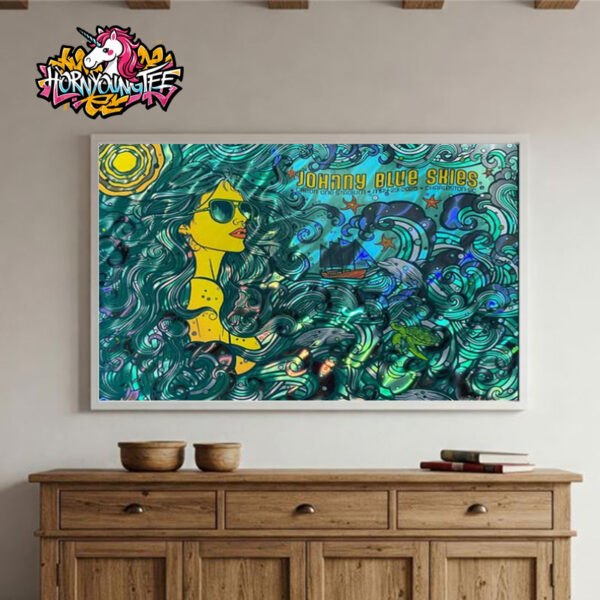 Johnny Blue Skies Tour 2025 Memorial Day Weekend Vibes Poster Show At Credit One Stadium On May 23 2025 Charleston SC Poster Home Decor Canvas Horizontal