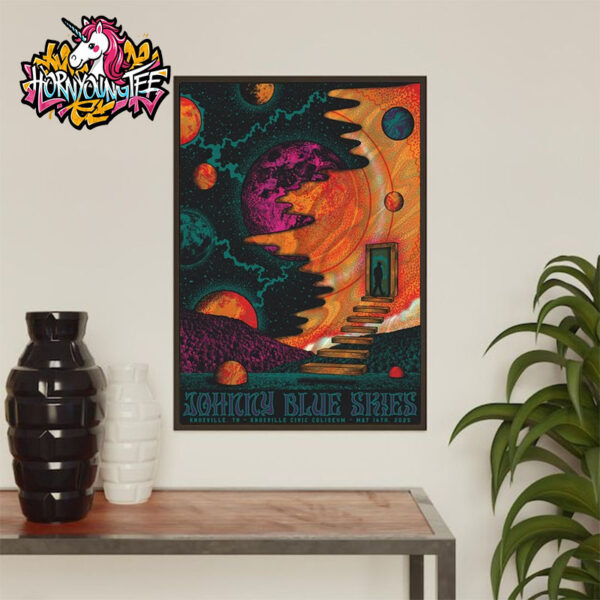 Johnny Blue Skies Tour 2025 Poster For Show Tonight At Knoxville Civic Auditorium-Coliseum In Knoxville TN On May 16 2025 Poster Home Decor Canvas