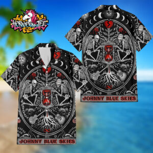 Johnny Blue Skies Who The Fuck Is Johnny Blue Skies Tor 2025 Venue Exclusive Poster Show At Allstate Arena In Rosemont On May 9 2025 Regular Hawaiian Shirt