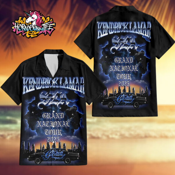 Kendrick Lamar SZA Poster Grand National Tour 2025 Gloria At LA Show Tonight Regular Hawaiian Shirt