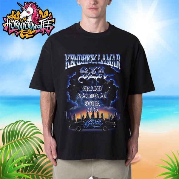 Kendrick Lamar SZA Poster Grand National Tour 2025 Gloria At LA Show Tonight Unisex T-Shirt
