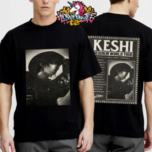 Keshi Requiem Tour North America 2025 With Special Guests Mac Ayres And Starfall Schedule Cities Tour Dates Unisex T-Shirt Two Sides