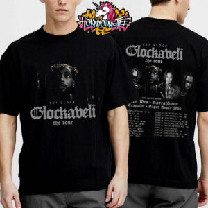 Key Glock Glockaveli The Tour 2025 New Official Poster Tour Schedule Cities Tour Dates Unisex T-Shirt Two Sides