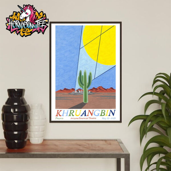 Khruangbin Band Poster For Show At Arizona Financial Theatre In Phoenix On May 20 2025 Poster Home Decor Canvas