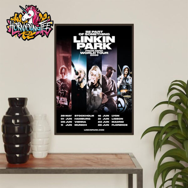 Linkin Park From Zero World Tour 2026 Poster Schedule Tour Dates Poster Home Decor Canvas
