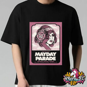 Mayday Parade Microwave Grayscale Like Roses Show Three Cheers For 20 Years Held At May 7 2025 At The Regency Ballroom In San Francisco CA Unisex T-Shirt