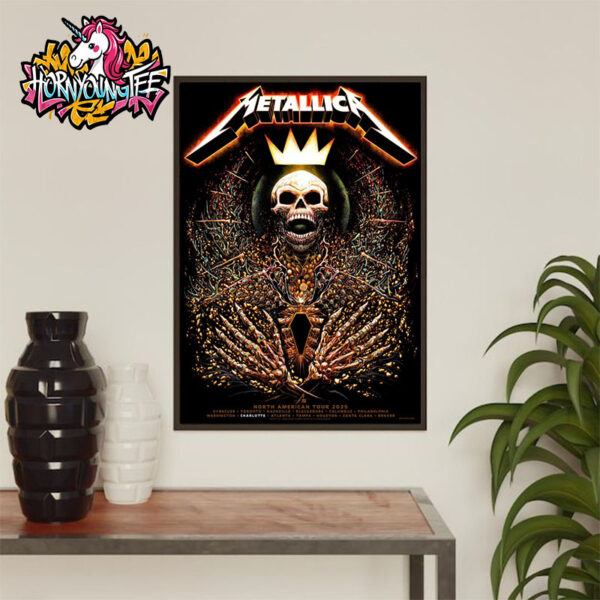 Metallica M72 Charlotte Exclusive Pop Up Shop M72 North American Tour 2025 Poster Home Decor Canvas