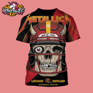 Metallica M72 Landover Pop Up Shop Poster For Landover Show At Northwest Stadium On May 28 2025 Landover Maryland All Over Print Shirt