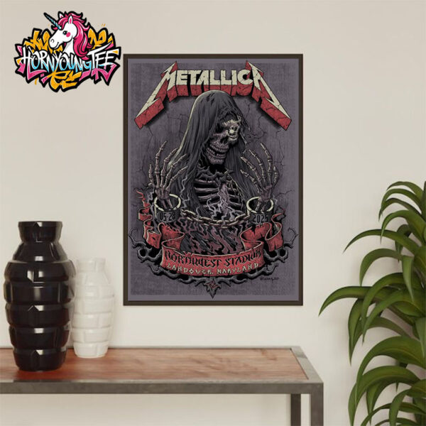 Metallica M72 Landover Venue Poster Show Tonight At Northwest Stadium On May 28 2025 Landover Maryland Poster Home Decor Canvas