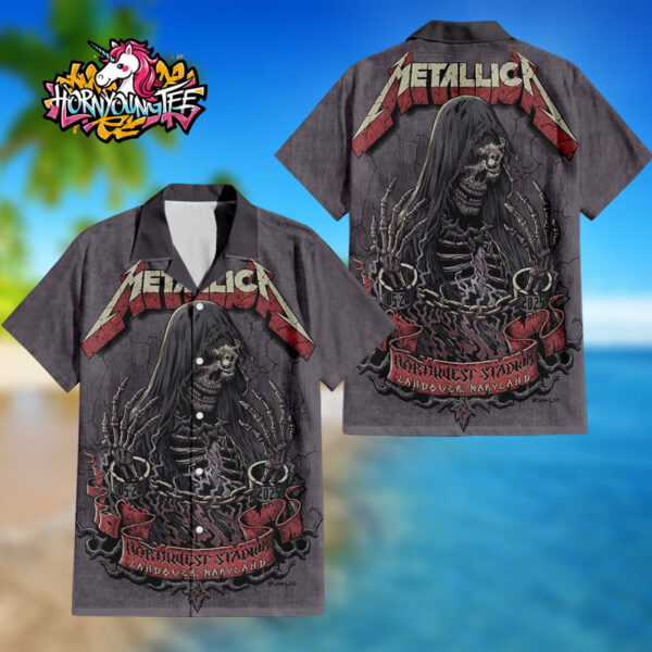 Metallica M72 Landover Venue Poster Show Tonight At Northwest Stadium On May 28 2025 Landover Maryland Regular Hawaiian Shirt