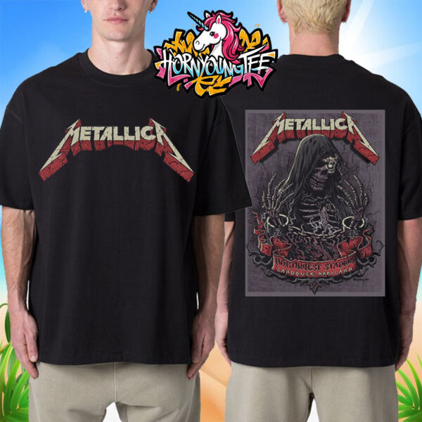 Metallica M72 Landover Venue Poster Show Tonight At Northwest Stadium On May 28 2025 Landover Maryland Unisex T-Shirt Two Sides