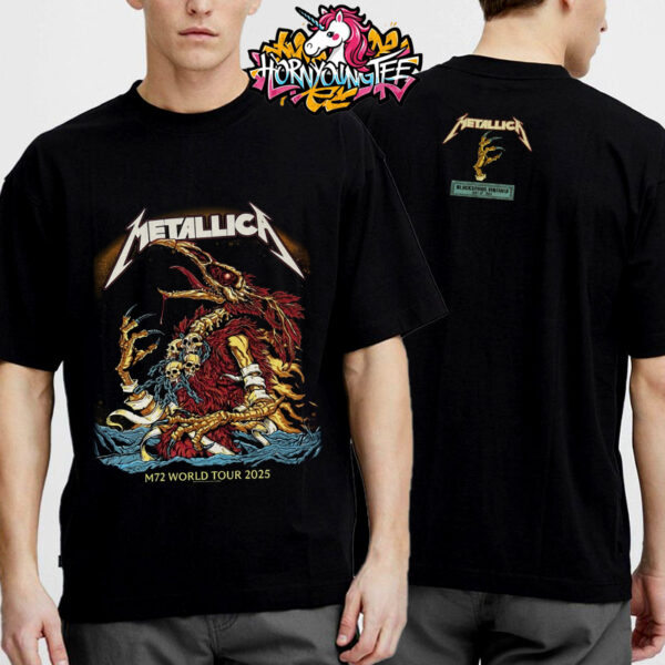 Metallica M72 North America Tour 2025 Blacksburg Virginia Tech Pop Up Shop 72 Seasons 2025 Unisex T-Shirt Two Sides