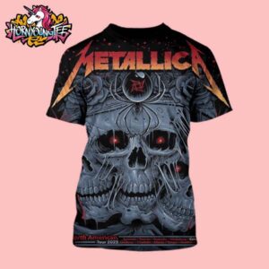 Metallica M72 North American Tour 2025 Exclusive M72 Sonic Temple Pop Up Shop Event Poster For Show At Columbus Crew Stadium In Columbus OH All Over Print Shirt