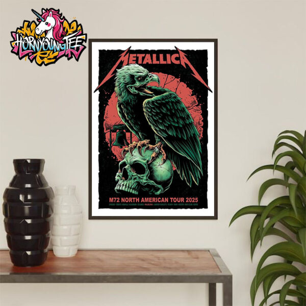 Metallica M72 North American Tour 2025 Pop Up Shop M72 Philly At Lincoln Financial Field In Philadelphia On May 23-25 2025 Poster Home Decor Canvas