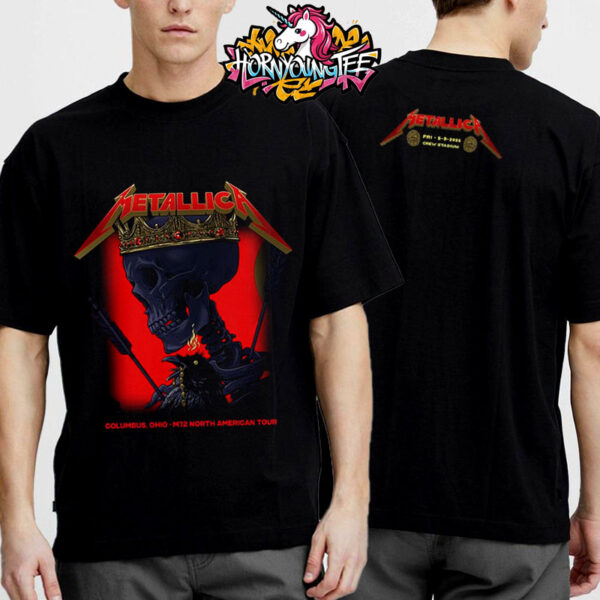 Metallica M72 North American Tour M72 Sonic Temple 2025 Night 1 Venue Tee Merchandise At Crew Stadium In Columbus Ohio On May 9 2025 Unisex T-Shirt Two Sides