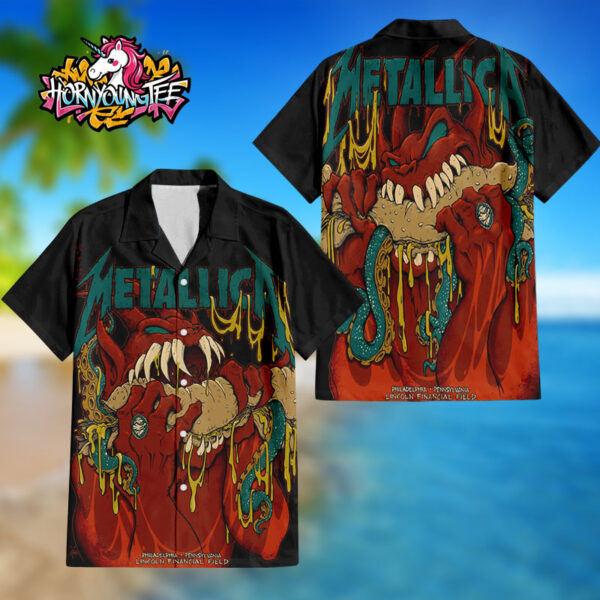 Metallica M72 Philly Poster Two Nights At Lincoln Financial Field On May 23-25 2025 Philadelphia Pennsylvania Regular Hawaiian Shirt