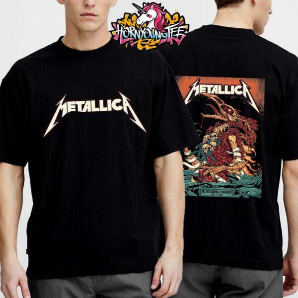 Metallica M72 World Tour 2025 Merchandise Exclusive Poster For M72 Virginia Tech Pop Up Shop Show At Kent Square In Blacksburg Virginia On May 7 2025 Unisex T-Shirt Two Sides
