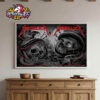 ACDC Pwr Up Tour 2025 New Exclusive Poster ACDC Detroit Red Foil Edition Show Concert At Ford Field In Detroit Michigan  On April 30 2025 Poster Home Decor Canvas Horizontal