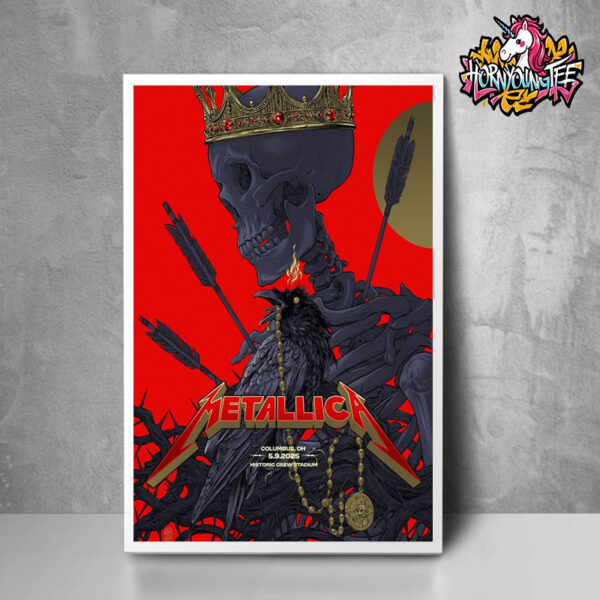 Metallica M72 World Tour 2025 Tonight Show At Sonic Temple Event Poster For Show At Historic Crew Stadium In Columbus OH On May 9 2025 Poster Home Decor Canvas