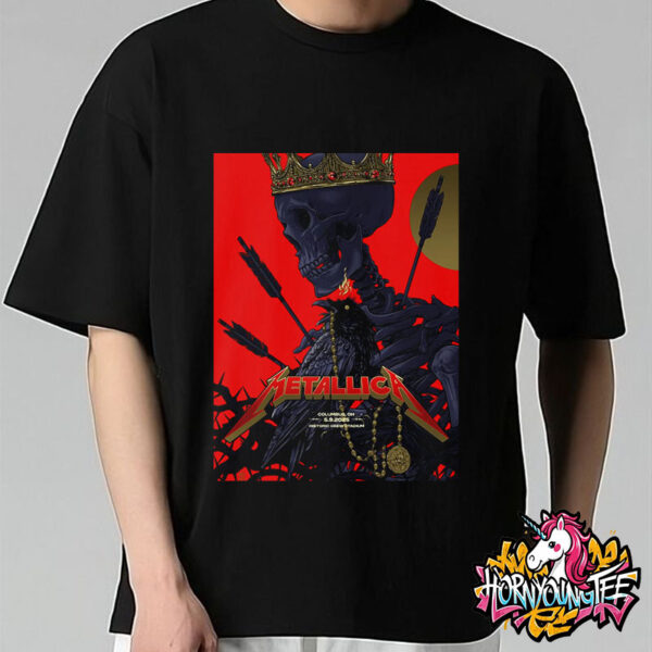 Metallica M72 World Tour 2025 Tonight Show At Sonic Temple Event Poster For Show At Historic Crew Stadium In Columbus OH On May 9 2025 Unisex T-Shirt