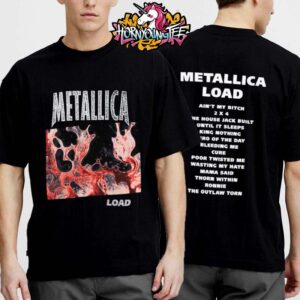 Metallica World Tour 2025 Load Tracklist Limited Edition Design Tribute For Fan Unisex T-Shirt Two Sides