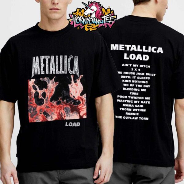 Metallica World Tour 2025 Load Tracklist Limited Edition Design Tribute For Fan Unisex T-Shirt Two Sides