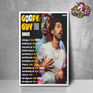 Morgan Jay Goofy Guy Tour 2025 Event Poster Schedule Cities Tour Dates Poster Home Decor Canvas