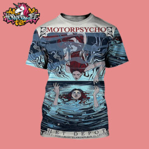Motorpsycho Band Live Concert Show At Het Depot On May 1 2025 In Martelarenplein 12 Leuven Exclusive Merchandise Art Work For Show Reversea All Over Print Shirt