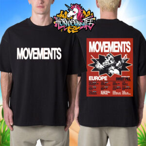 Movements Band Europe Tour 2025 Poster Schedule Cities Tour Dates And Show At Slam Dunk Festival Unisex T-Shirt Two Sides