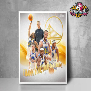 NBA 2025 Golden State Warriors Poster Thank You For Dedication GSW Losed Minnesota Timberwolves In Conference Semifinals 2025 Poster Home Decor Canvas