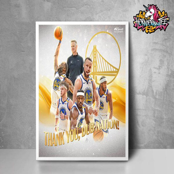 NBA 2025 Golden State Warriors Poster Thank You For Dedication GSW Losed Minnesota Timberwolves In Conference Semifinals 2025 Poster Home Decor Canvas