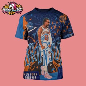 NBA New York Knicks Brunson Art Work New York Forever All Over Print Shirt