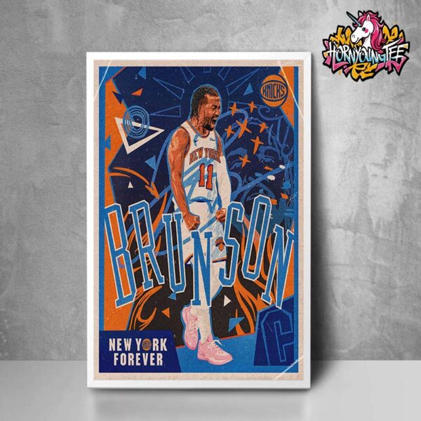 NBA New York Knicks Brunson Art Work New York Forever Poster Home Decor Canvas