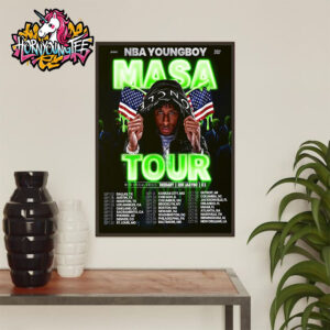 NBA Youngboy MASA Tour 2025 With Deebaby And EBK Jaaybo And K3 Poster For Tour Schedule Cities Tour Dates Poster Home Decor Canvas